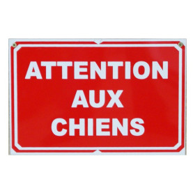 Pancarte : Attention au chien